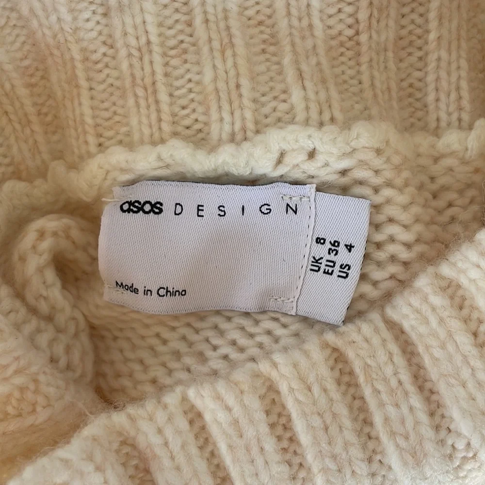 ASOS Ivory Turtleneck Mini Dress - Picture 8 of 9